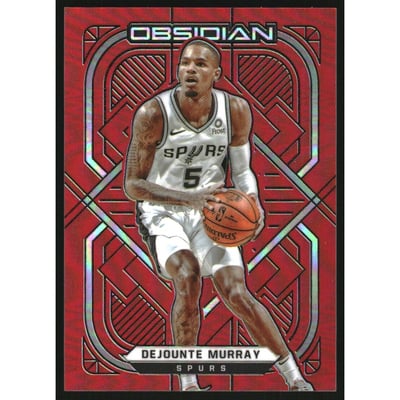 2020-21 Panini Obsidian Electric Etch Red Flood #20 Dejounte Murray