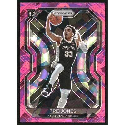 2020-21 Panini Prizm Prizms Pink Ice #291 Tre Jones