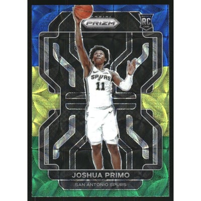 2021-22 Panini Prizm Prizms Choice Blue Yellow and Green #298 Joshua Primo