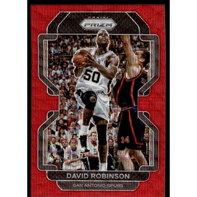 2021-22 Panini Prizm Prizms Ruby Wave #242 David Robinson