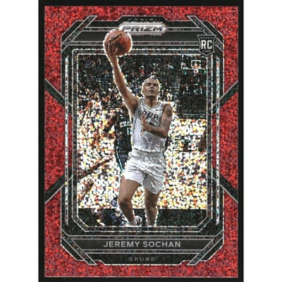 2022-23 Panini Prizm Prizm Red Sparkle #263 Jeremy Sochan