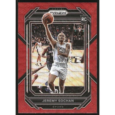 2022-23 Panini Prizm Prizms Ruby Wave #263 Jeremy Sochan