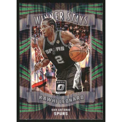 2023-24 Donruss Optic Winner Stays Green Shock #18 Kawhi Leonard