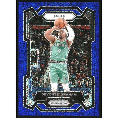 2023-24 Panini Prizm Prizms Blue Sparkle #233 Devonte' Graham