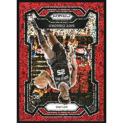 2023-24 Panini Prizm Prizms Red Sparkle #173 Sidy Cissoko