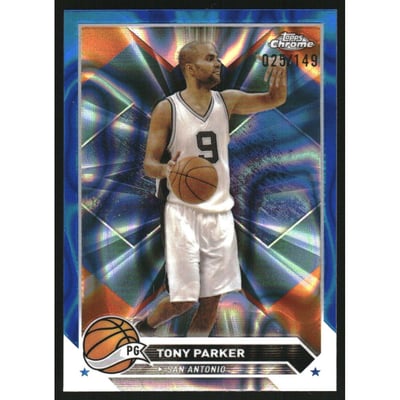 2023-24 Topps Chrome Blue Lava Refractors #104 Tony Parker