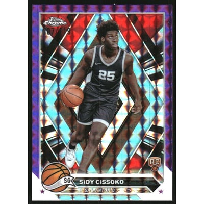 2023-24 Topps Chrome Purple Geometric Refractors #57 Sidy Cissoko