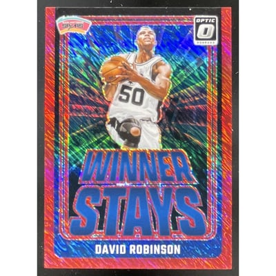 2024-25 Panini Donruss Optic Winner Stays Red Shimmer #15 David Robinson /75