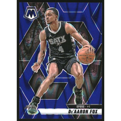 2024-25 Panini Mosaic Mosaic Blue Seismic #124 De'Aaron Fox