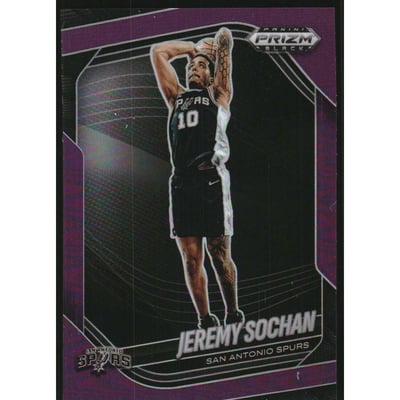 2024-25 Panini Prizm Black Prizms Purple #62 Jeremy Sochan