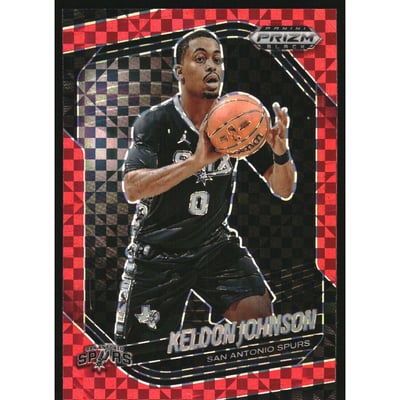 2024-25 Panini Prizm Black Prizms Red Power #83 Keldon Johnson