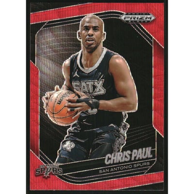 2024-25 Panini Prizm Black Prizms Ruby Wave #16 Chris Paul