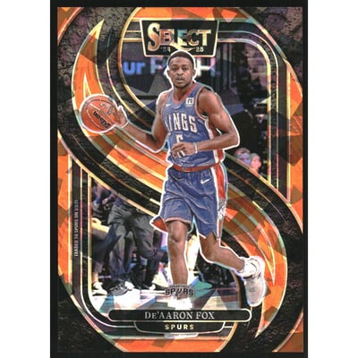 2024-25 Select Orange Cracked Ice Prizms #150 De'Aaron Fox