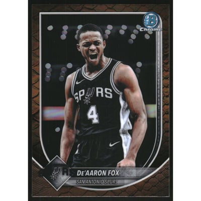2025-26 Bowman Chrome Reptilian Refractors #BCV144 De'Aaron Fox