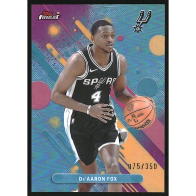 2025-26 Finest Sky Blue Refractors #99 De'Aaron Fox C