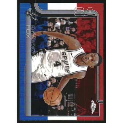 2025-26 Topps Chrome Red White and Blue Refractors #233 De'Aaron Fox