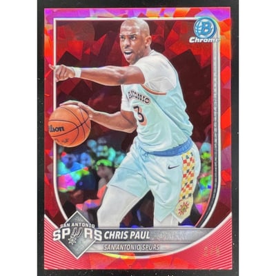 2025 Bowman Sapphire Chrome Red Refractor #BCV-146 Chris Paul /5