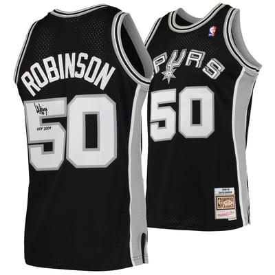 David Robinson San Antonio Spurs Fanatics Authentic Autographed Black 1998 Mitchell & Ness Swingman Jersey with "HOF 09" Inscription