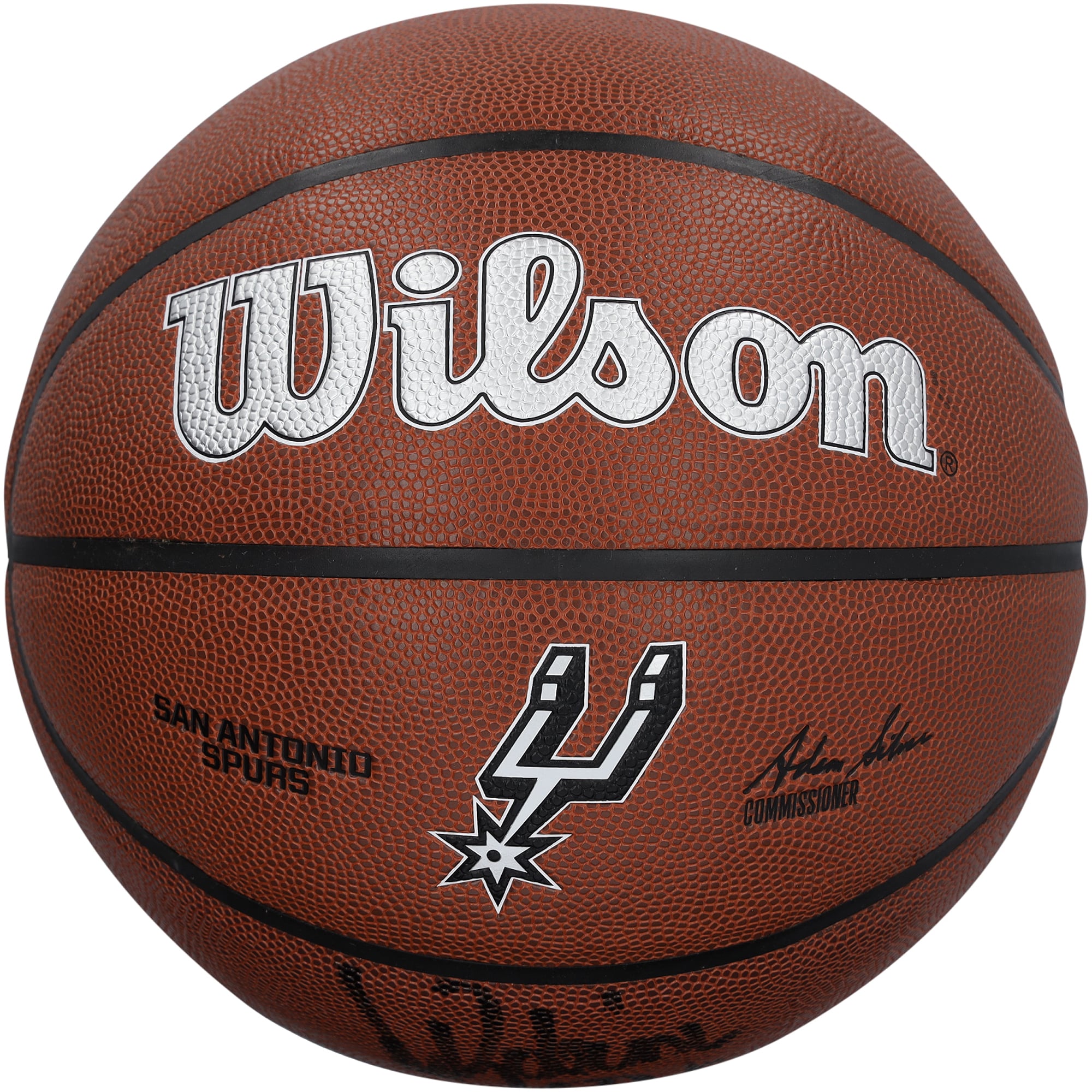 Ballon de basket Wilson Team Alliance autographié par David Robinson des San Antonio Spurs