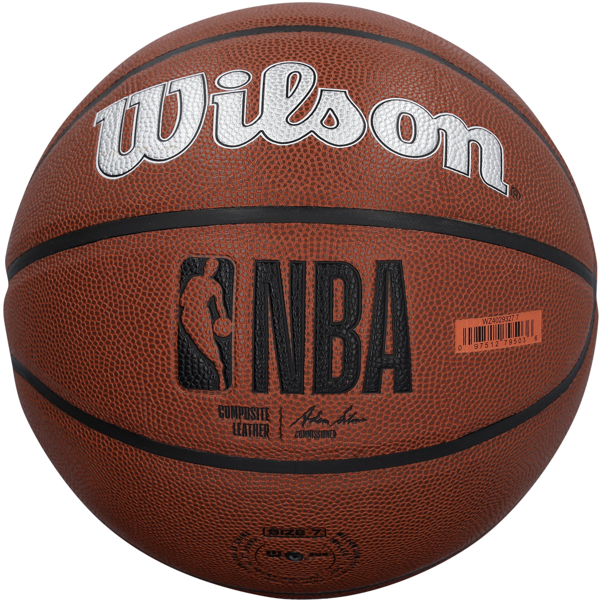 Ballon de basket Wilson Team Alliance autographié par David Robinson des San Antonio Spurs