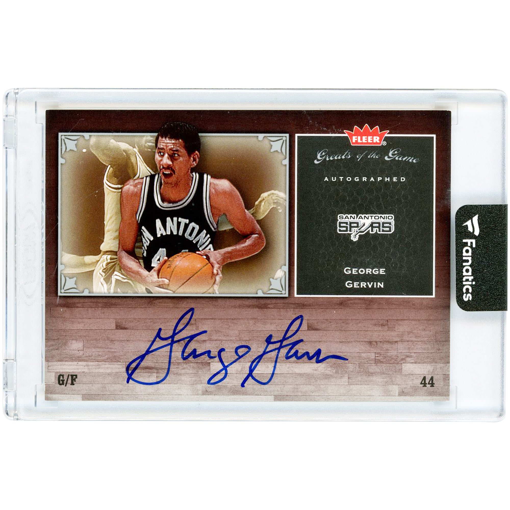 Carte autographiée de George Gervin (San Antonio Spurs) 2005-06 Fleer Greats Of The Game #GG-GG