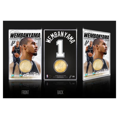 Victor Wembanyama San Antonio Spurs Highland Mint Limited Edition Bronze Coin Card with Acrylic Holder