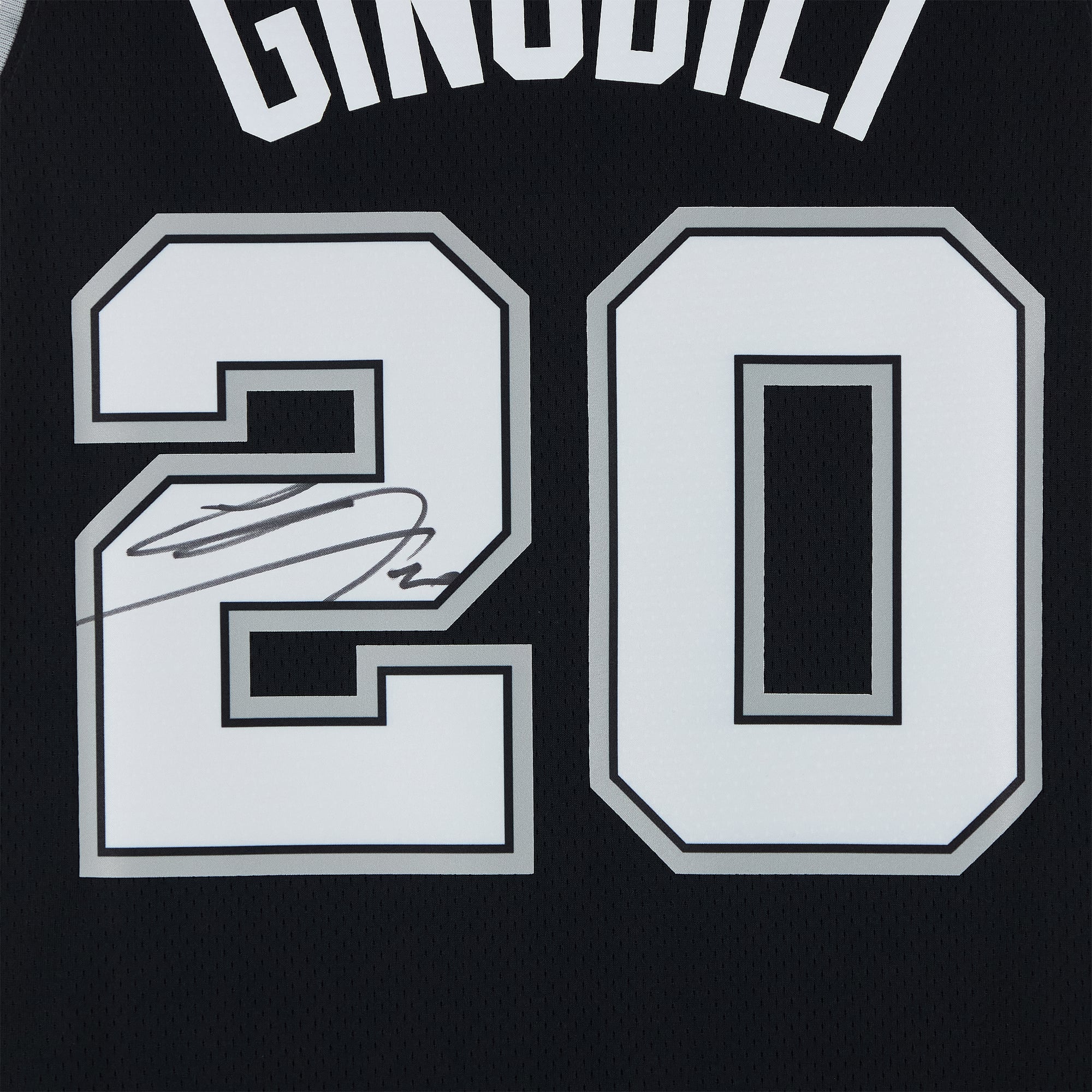 Manu Ginobili San Antonio Spurs Autographed Black Nike Icon Edition Swingman Jersey