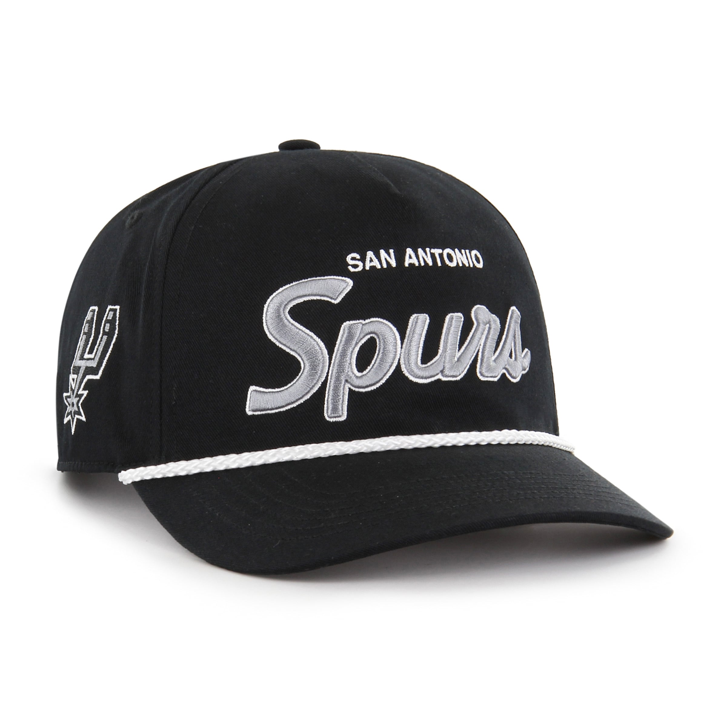 Men's San Antonio Spurs '47 Black Crosstown Script Hitch Adjustable Hat