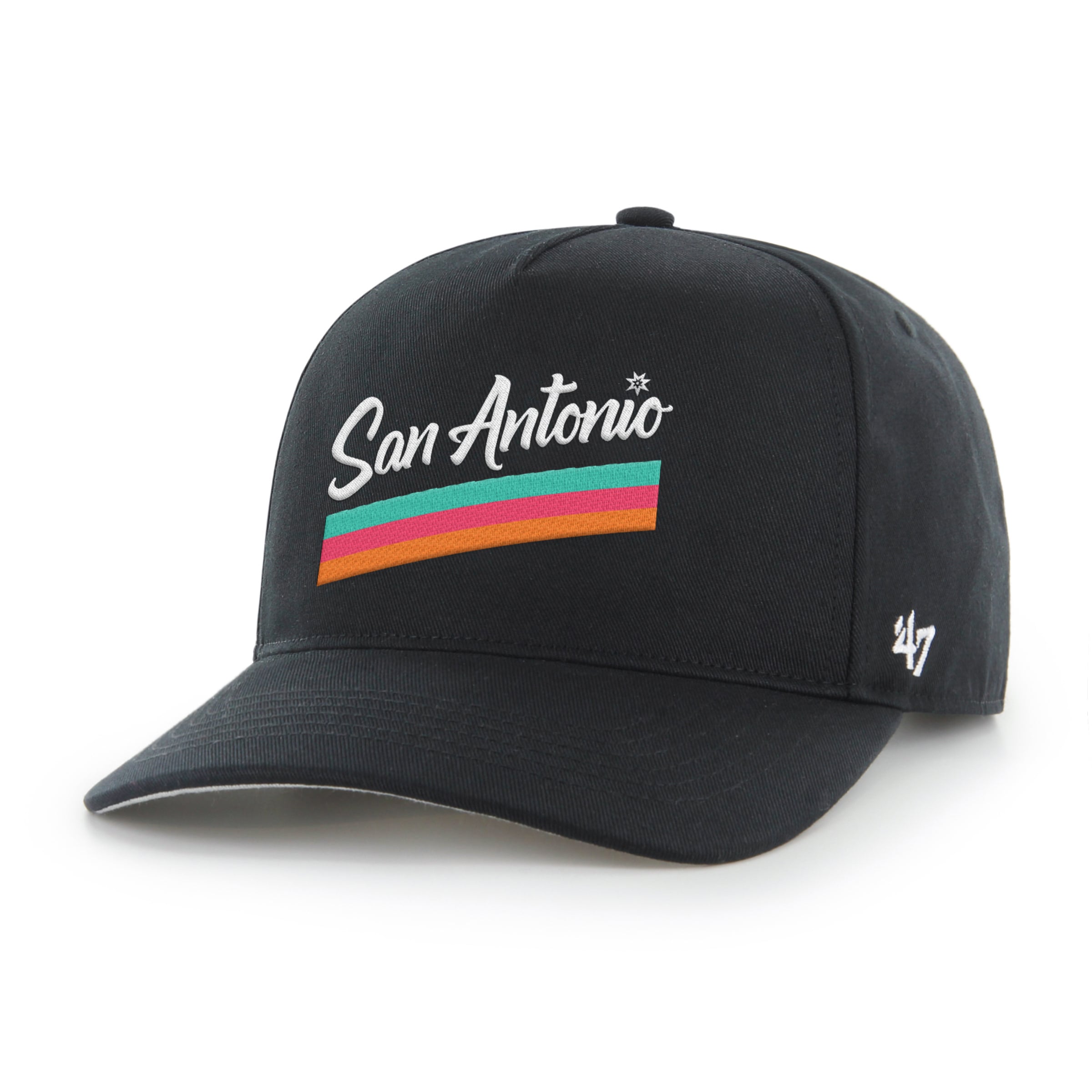Men's '47 Black San Antonio Spurs Graphic Hitch Adjustable Hat