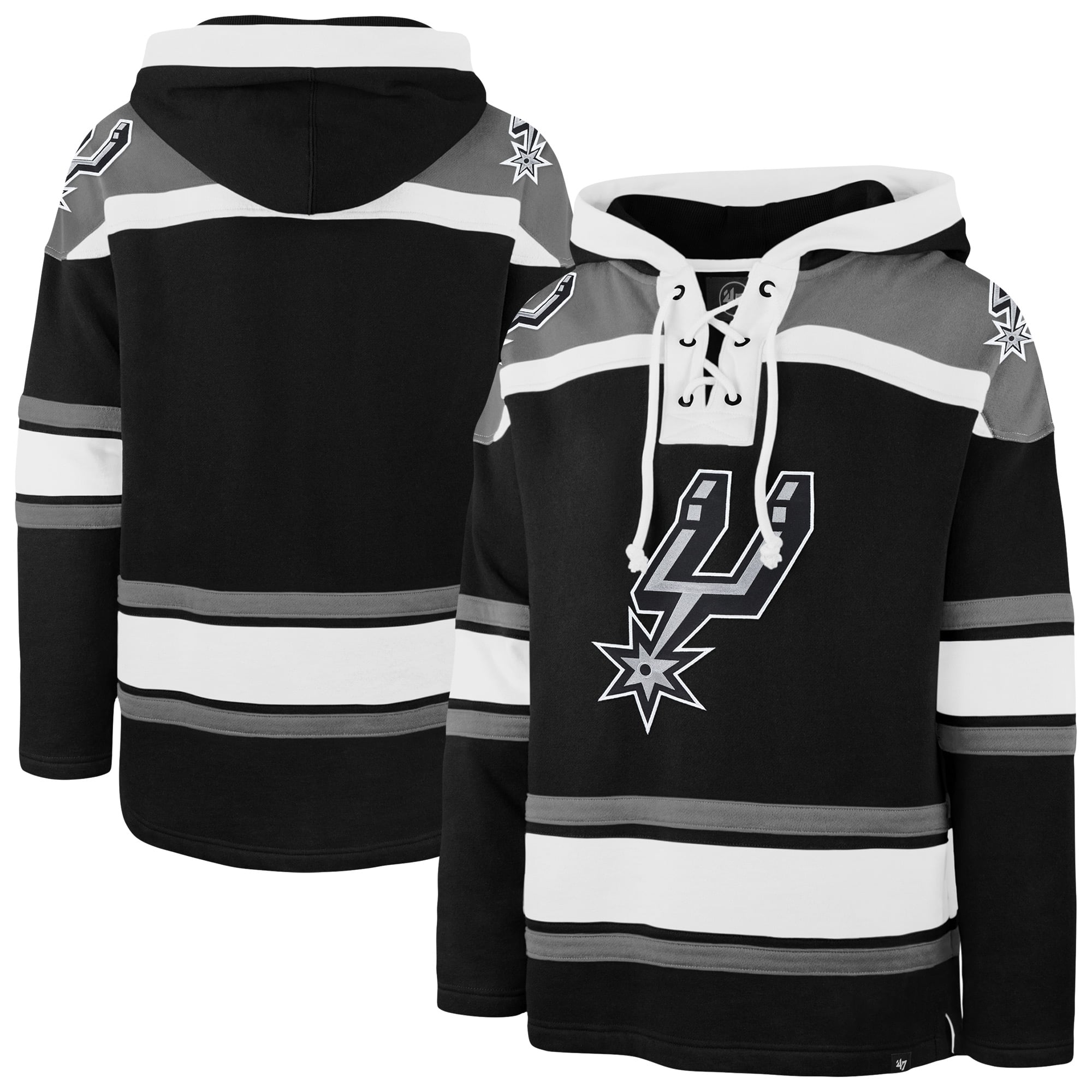Sweat à capuche Superior Lacer noir San Antonio Spurs '47 pour homme