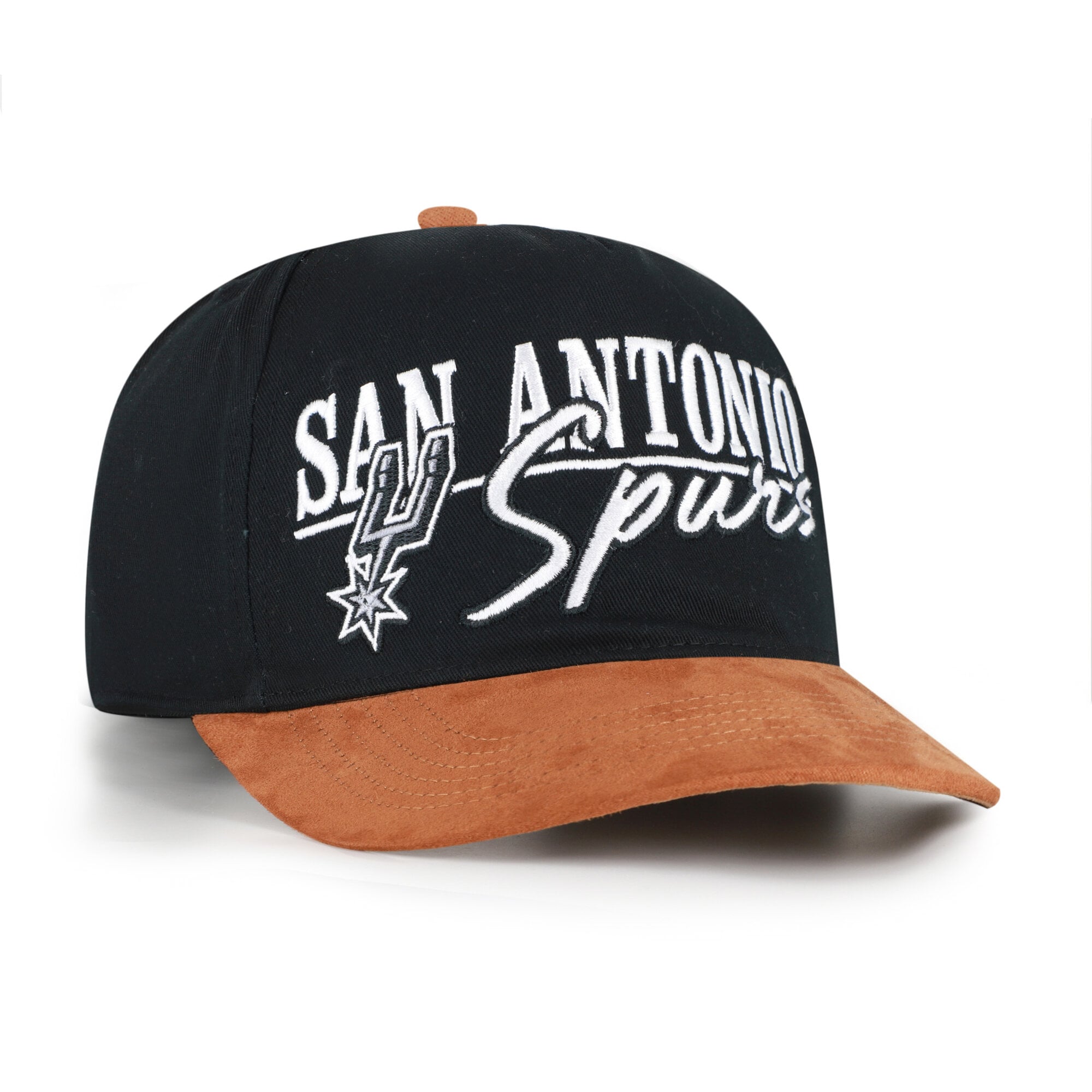 Casquette ajustable San Antonio Spurs Scribe Line Hitch noire et beige pour homme, modèle 47