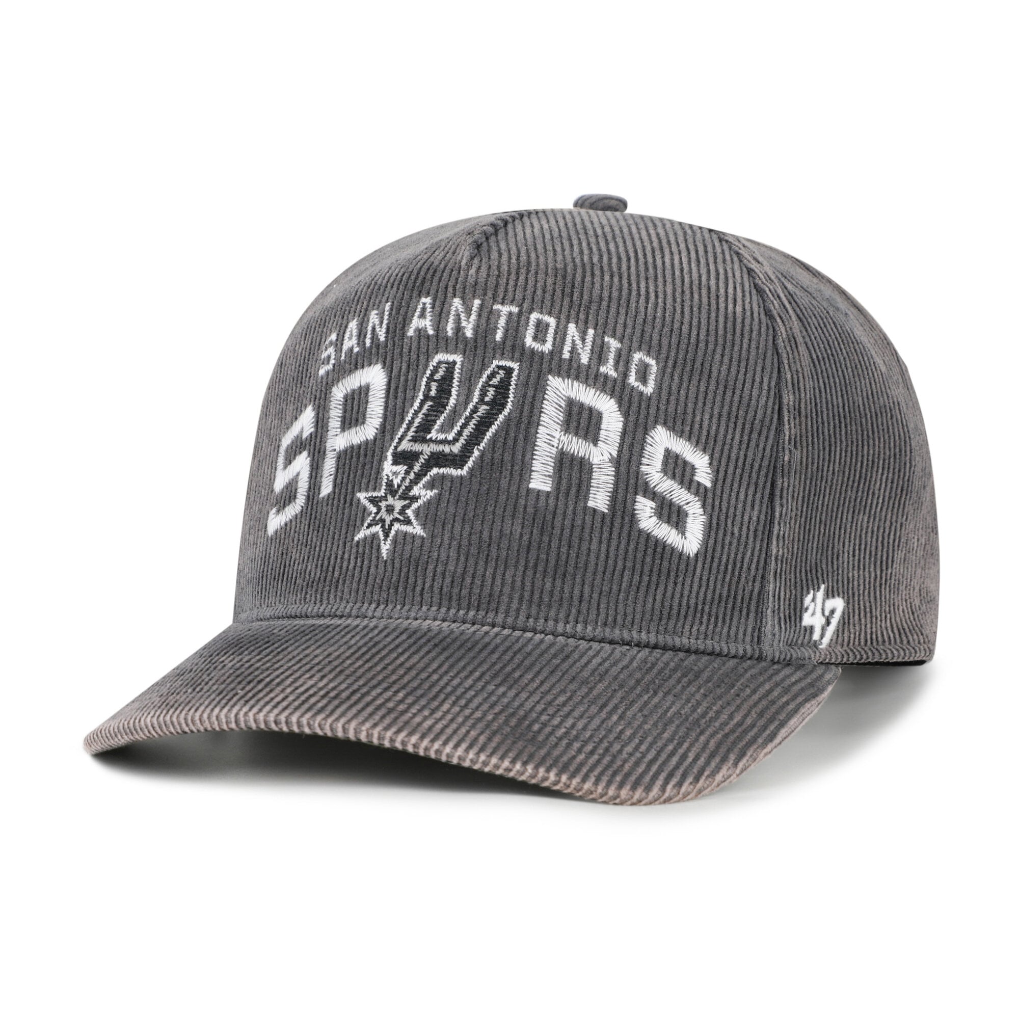 Men's San Antonio Spurs '47 Charcoal Reclaim Snow Wash Corduroy Adjustable Hitch Hat