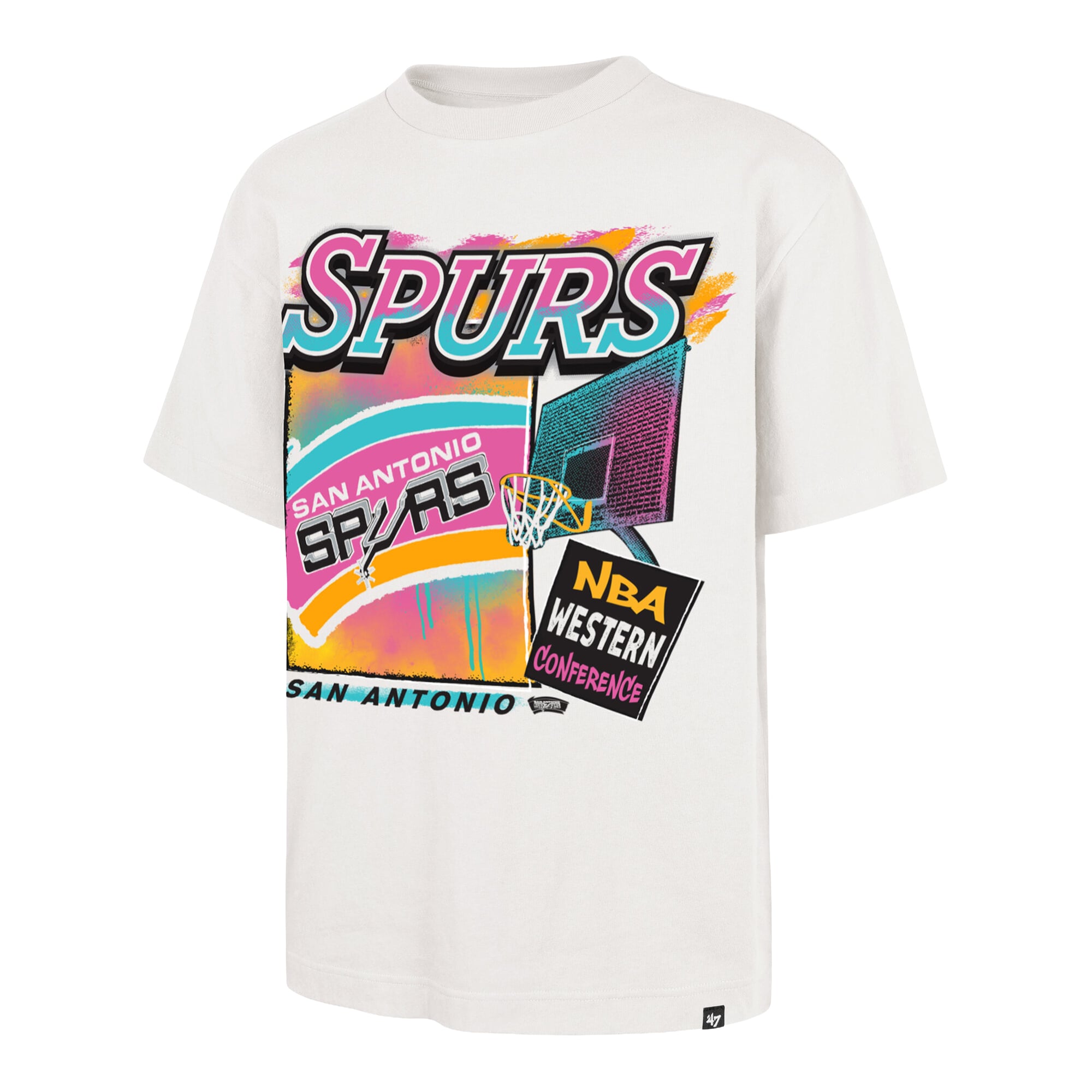 T-shirt homme '47 Cream San Antonio Spurs City Paint Reed Foundation