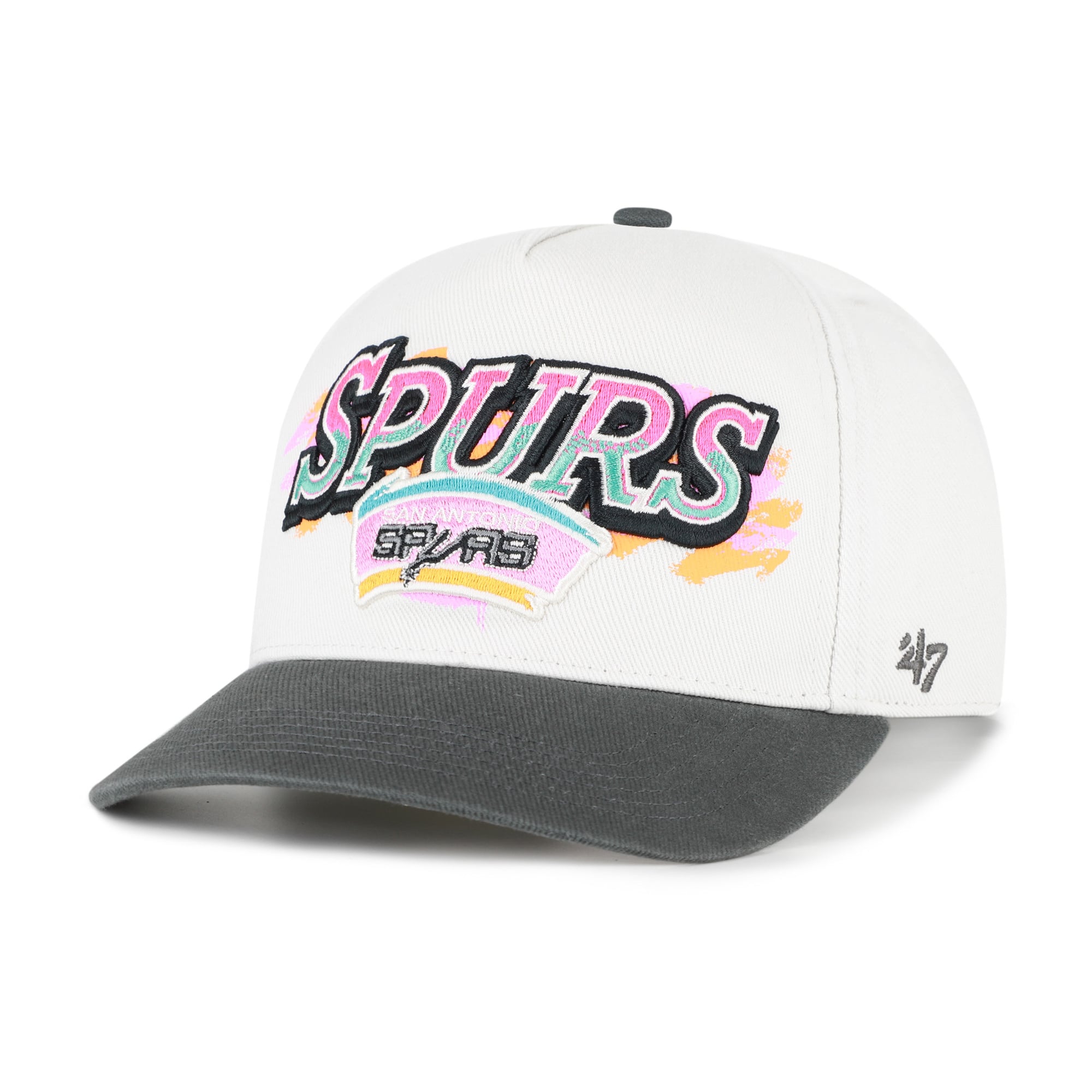 Men's San Antonio Spurs '47 Cream/Black City Paint Hitch Adjustable Hat