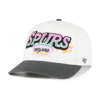  San Antonio Spurs '47 City Paint Hitch Adjustable Hat - Cream/Black