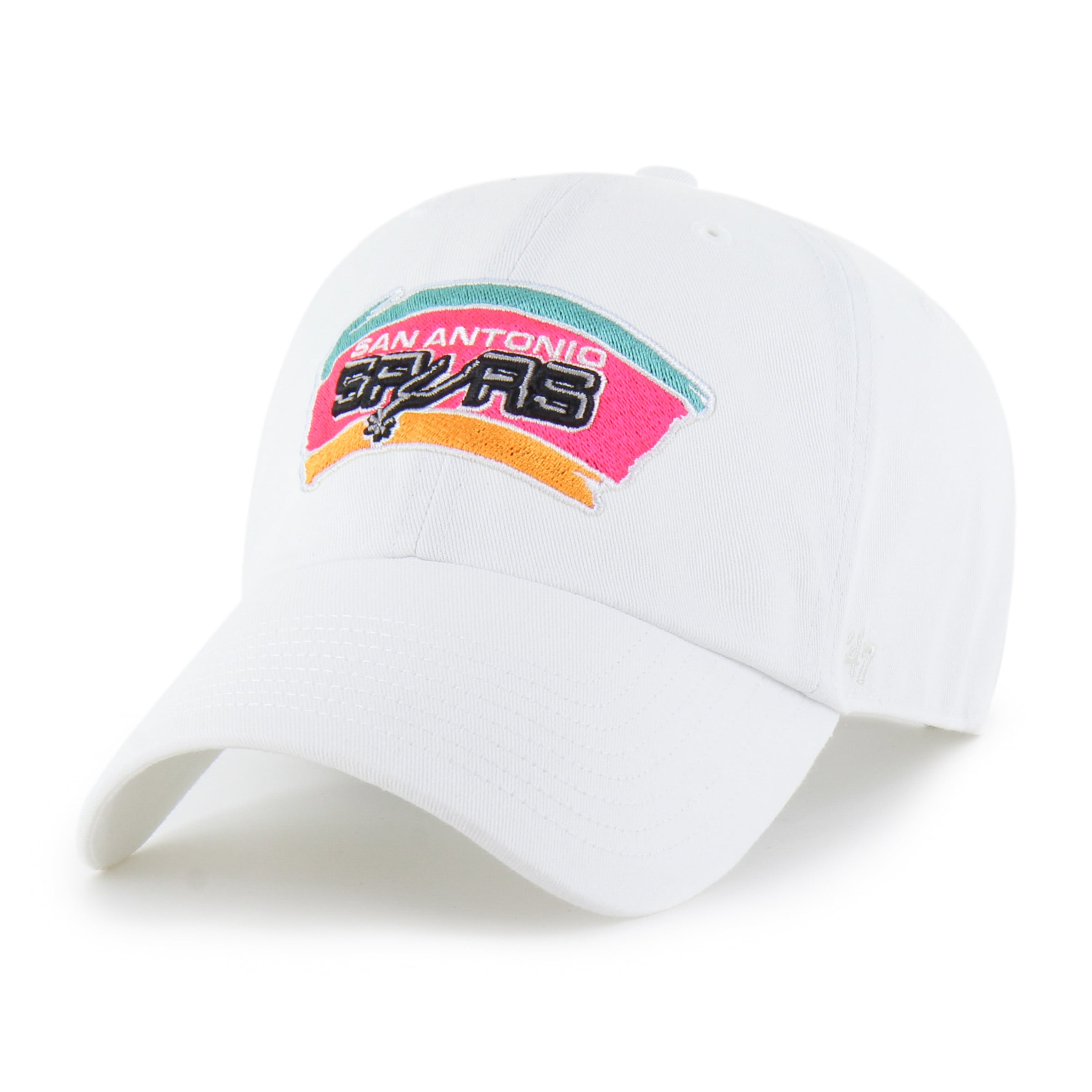 Men's '47 White San Antonio Spurs Hardwood Classics Clean Up Adjustable Hat