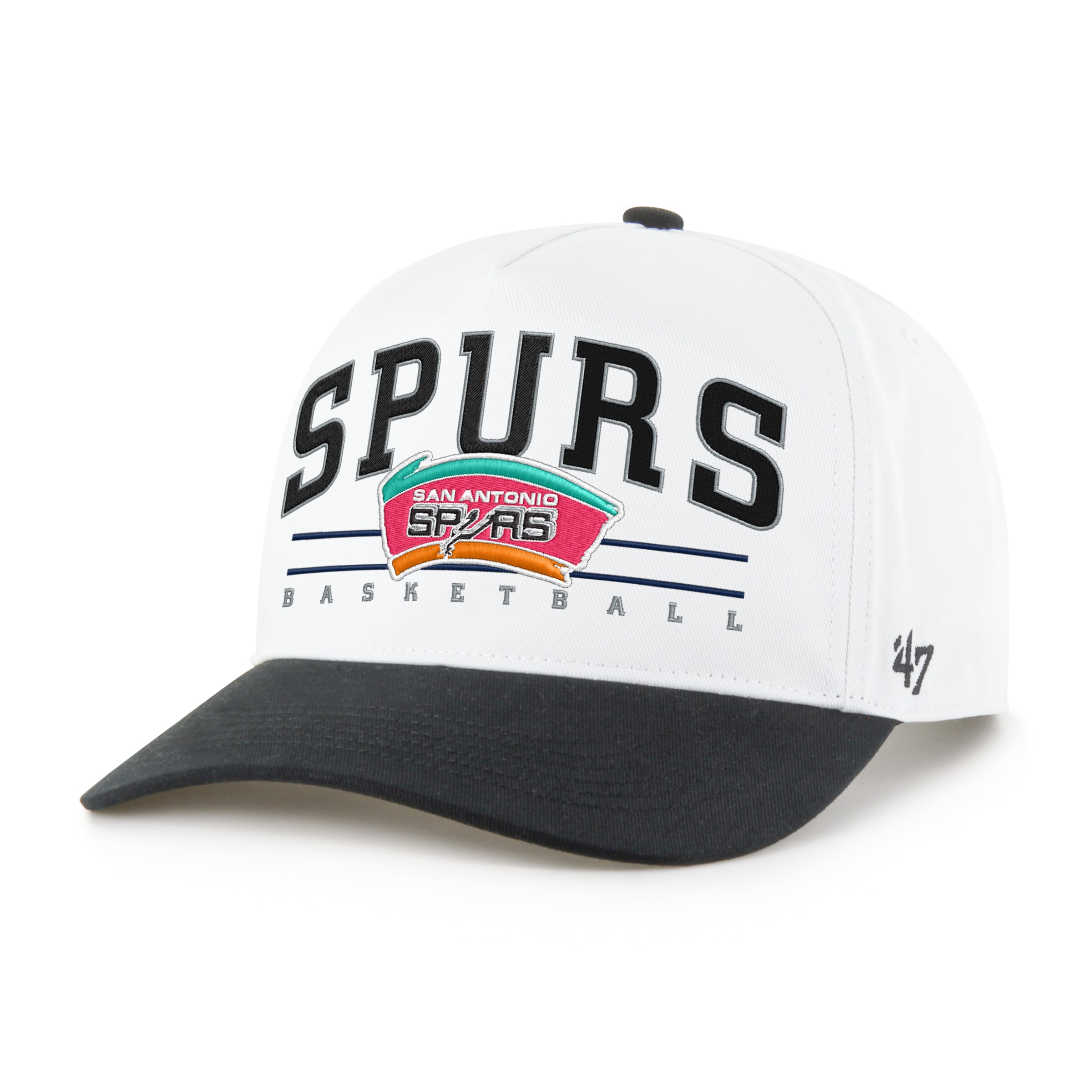 Men's San Antonio Spurs '47 White/Black Roscoe Two-Tone Hitch Adjustable Hat