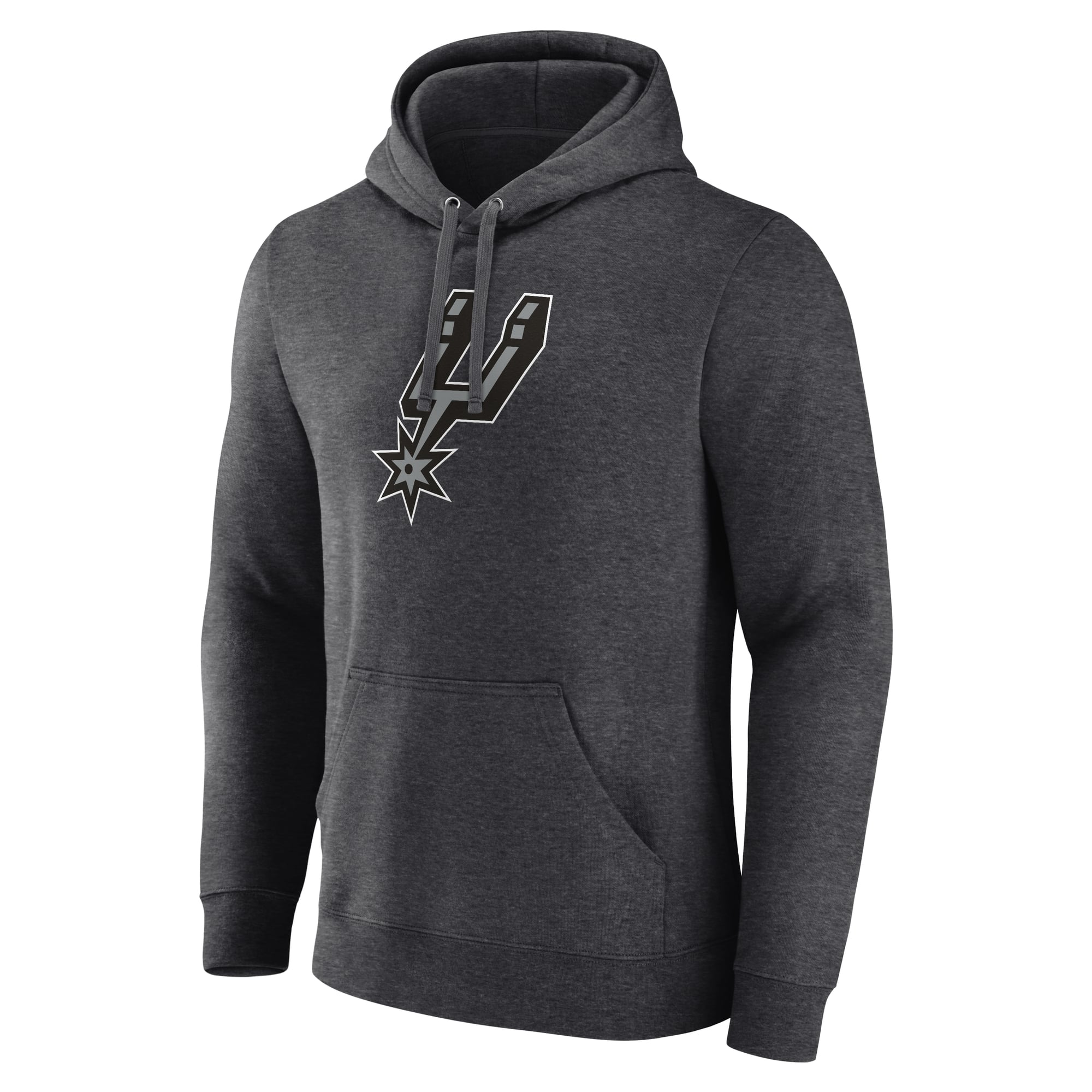 Men's Charcoal San Antonio Spurs Primary Logo Hoodie