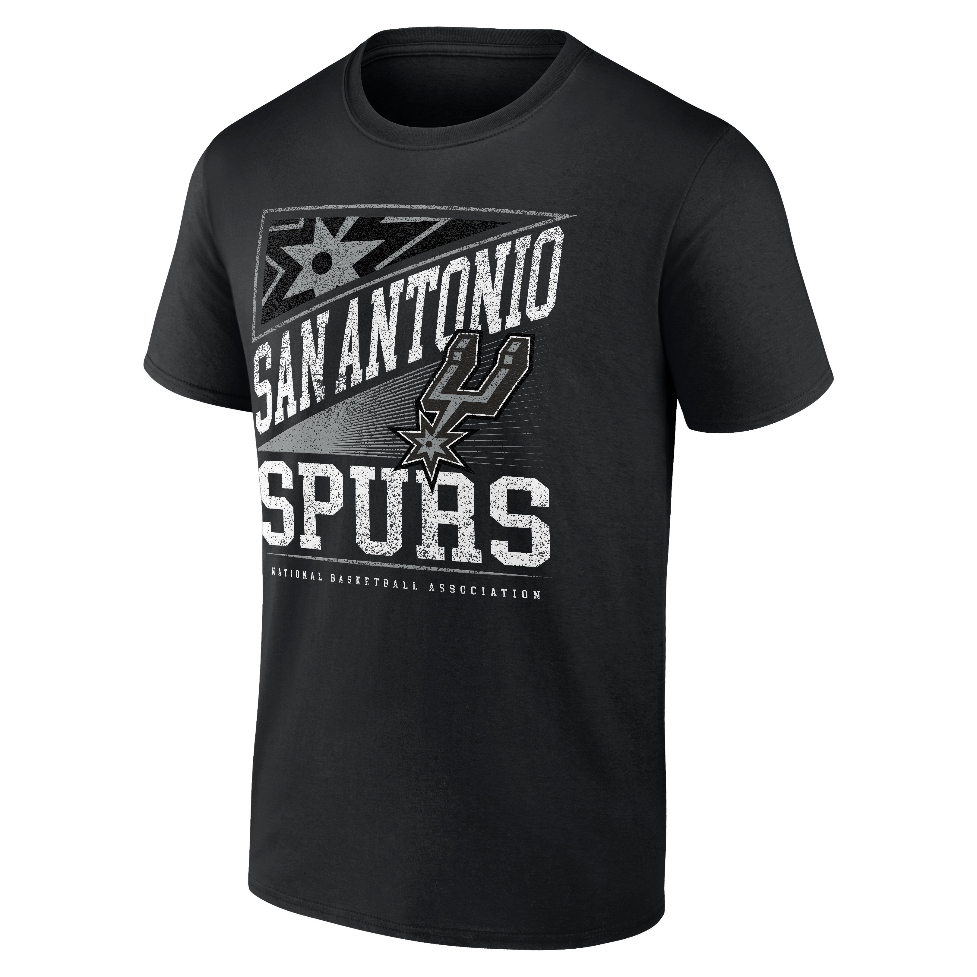T-shirt en coton noir San Antonio Spurs pour homme de la marque Fanatics