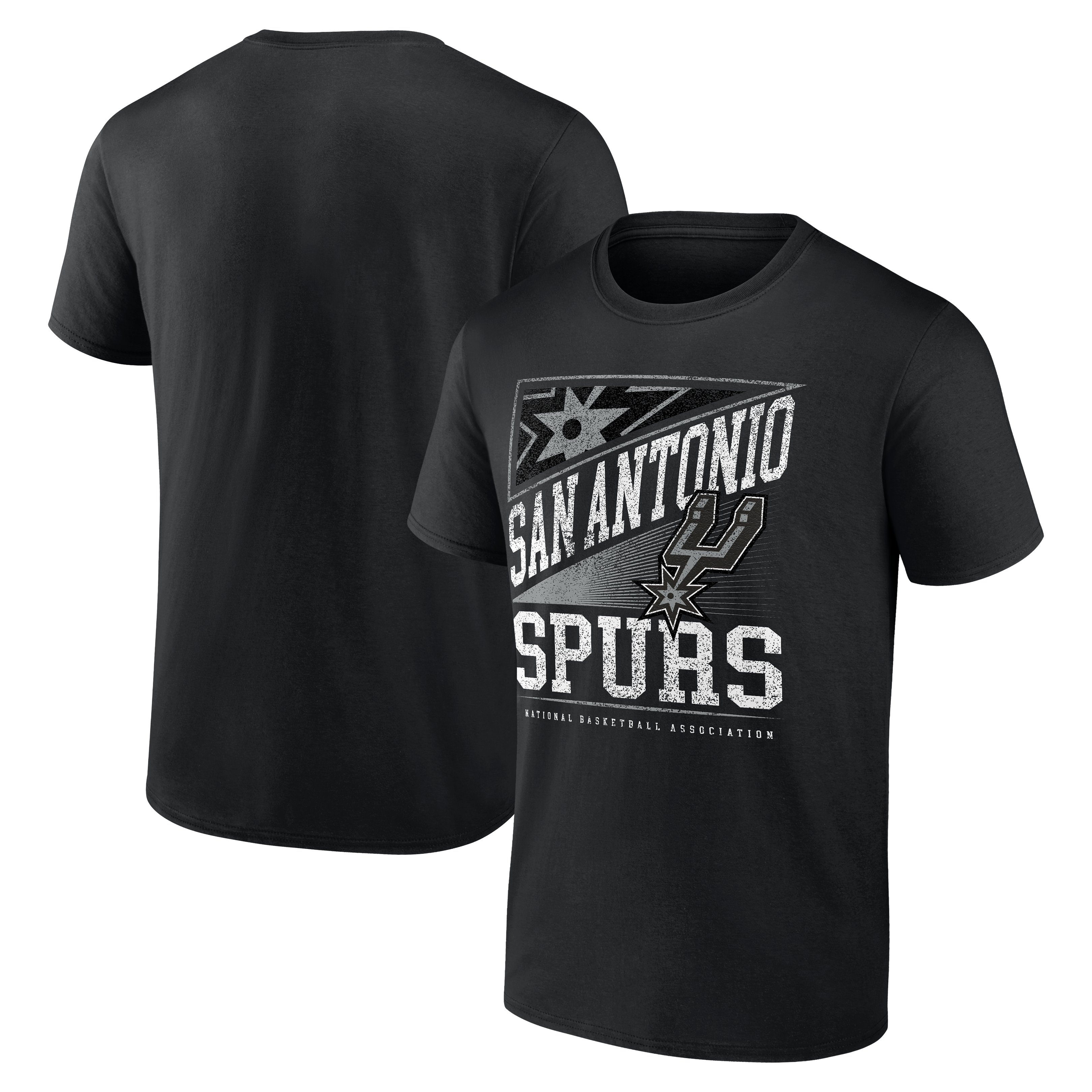 T-shirt en coton noir San Antonio Spurs pour homme de la marque Fanatics
