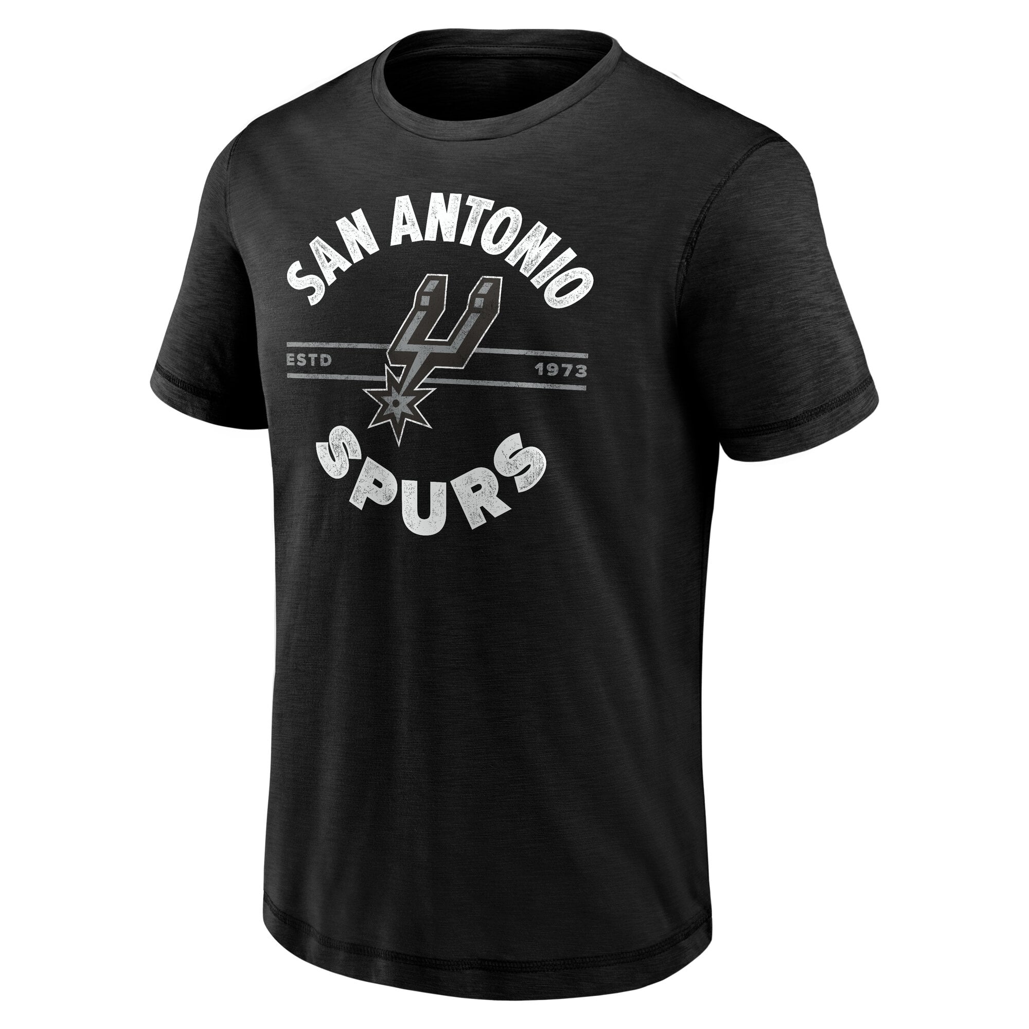T-shirt Fanatics noir San Antonio Spurs Established Slub pour homme