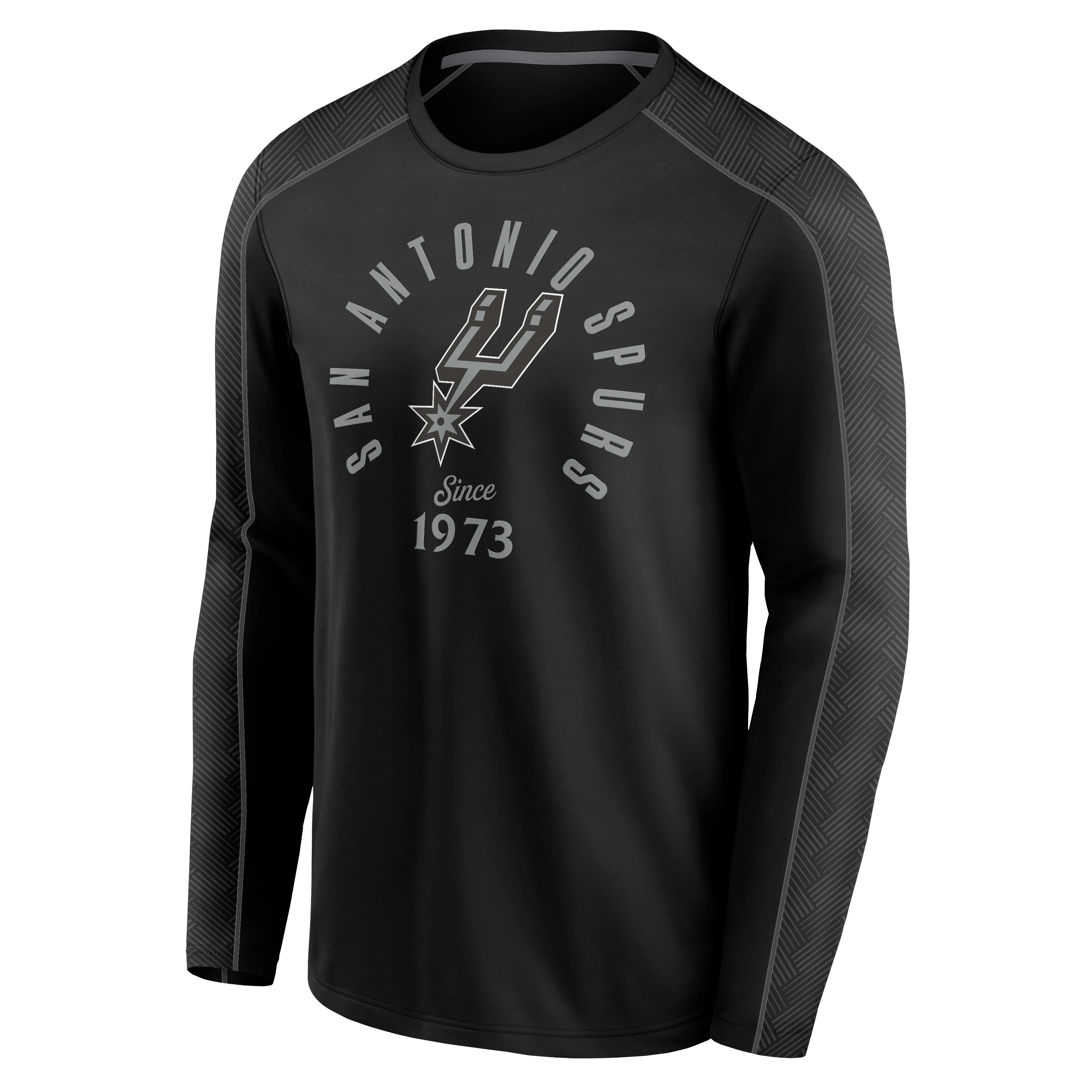 Men's Fanatics Black San Antonio Spurs Fast Assist Fundamentals Raglan Long Sleeve T-Shirt