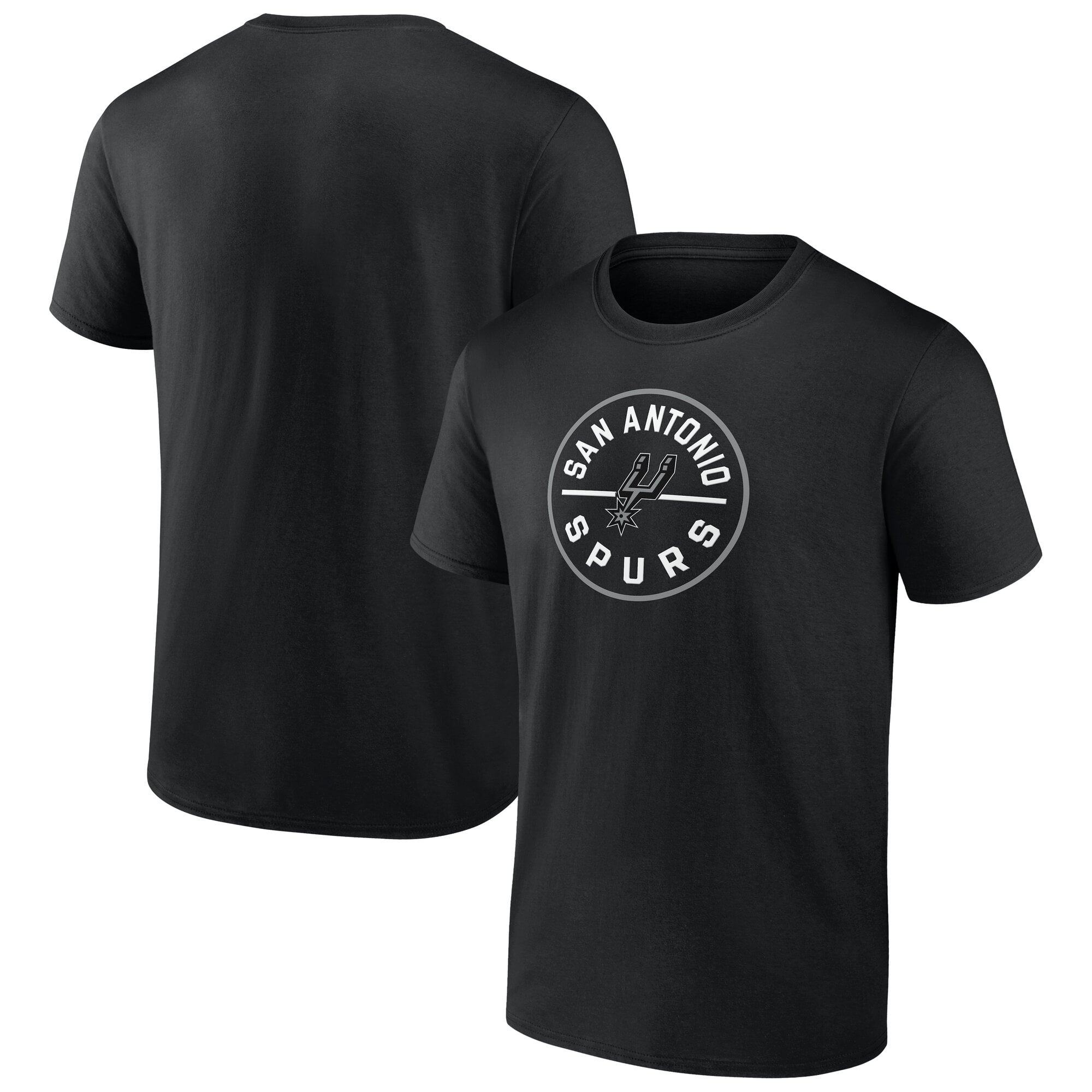 Men's Fanatics Black San Antonio Spurs Offensive Rebound Bi-Blend T-Shirt