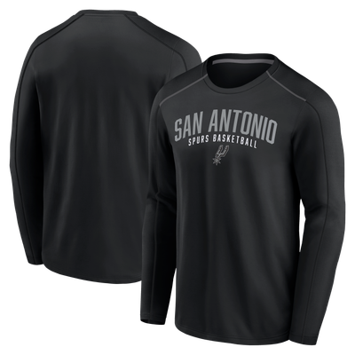 San Antonio Spurs Fanatics Shooters Roll Fundamentals Raglan Long Sleeve T-Shirt - Black