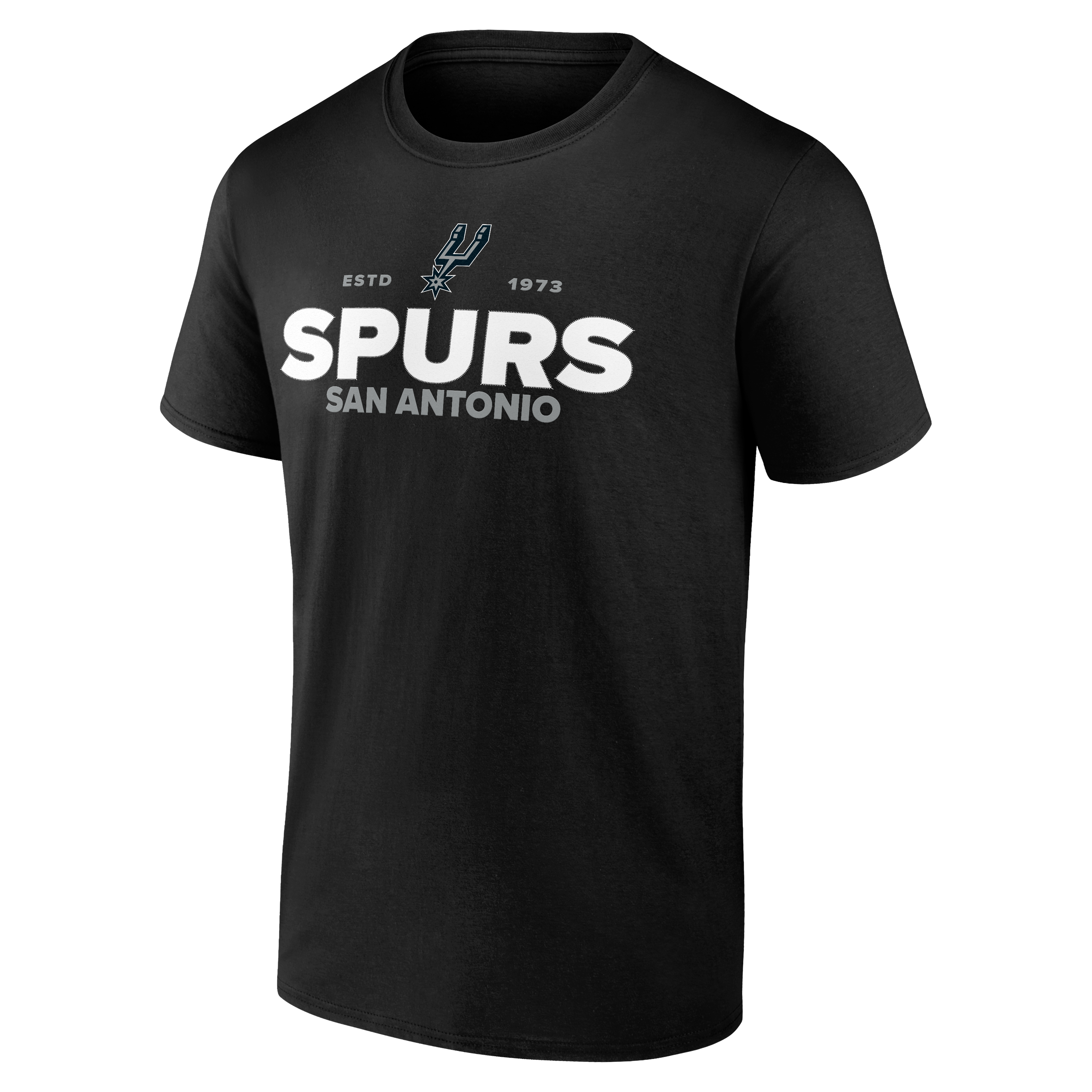 Men's Fanatics  Black San Antonio Spurs Skip Pass Bi-Blend T-Shirt