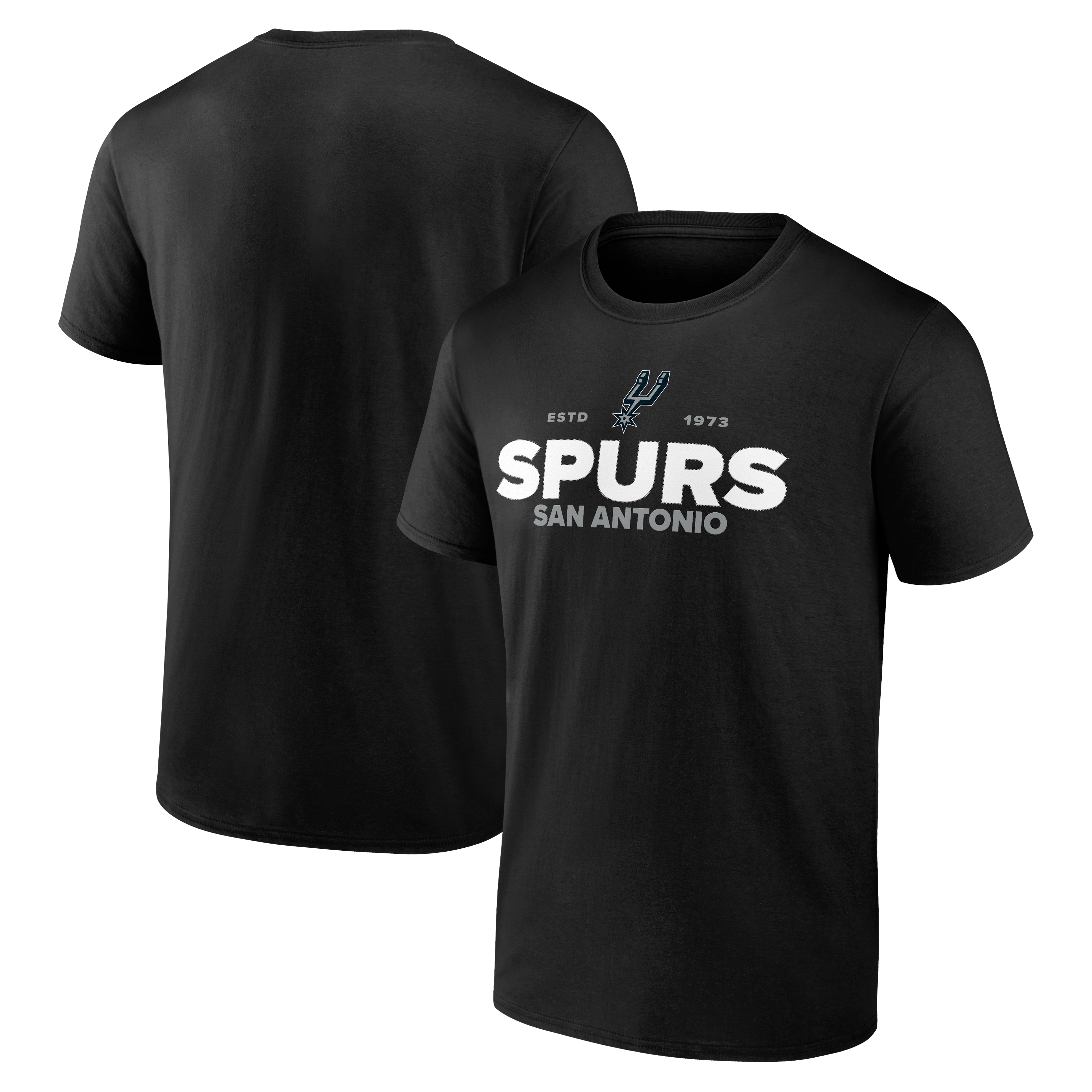 Men's Fanatics Black San Antonio Spurs Skip Pass Bi-Blend T-Shirt