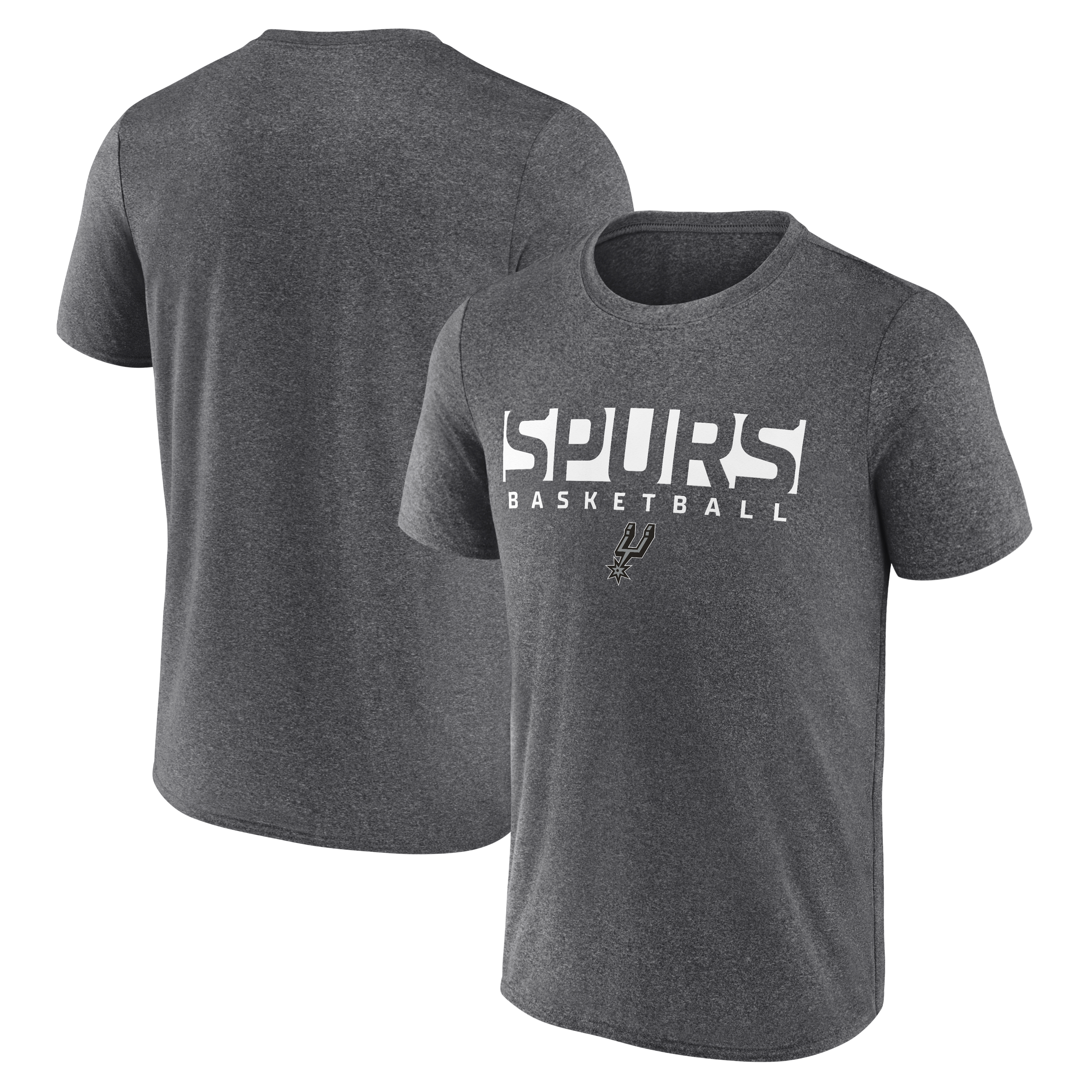 Men's Fanatics  Charcoal San Antonio Spurs Box Out Rebounding T-Shirt
