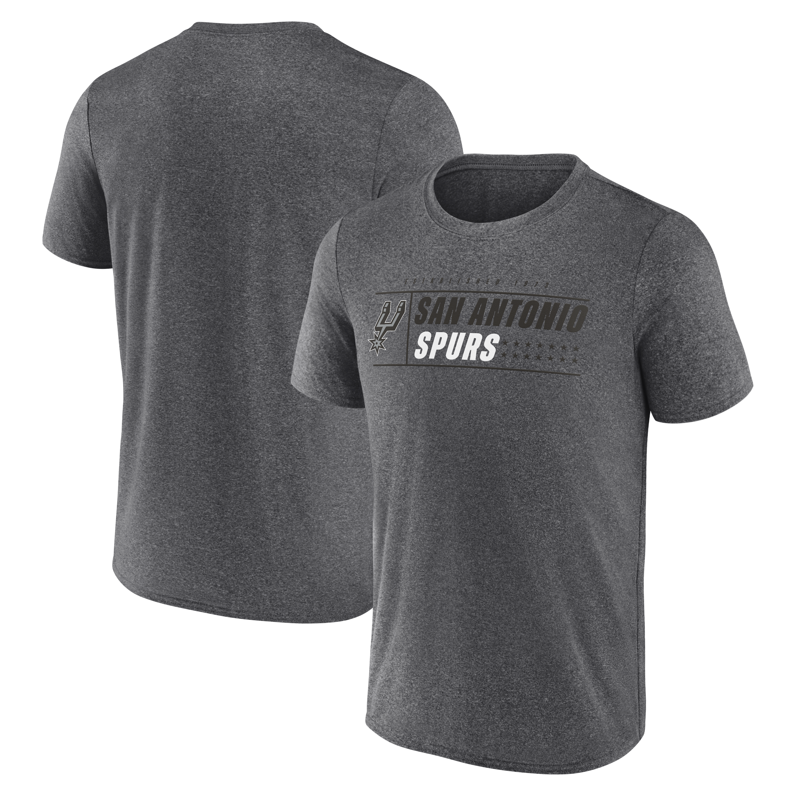 Men's Fanatics Charcoal San Antonio Spurs Intercepted Pass T-Shirt
