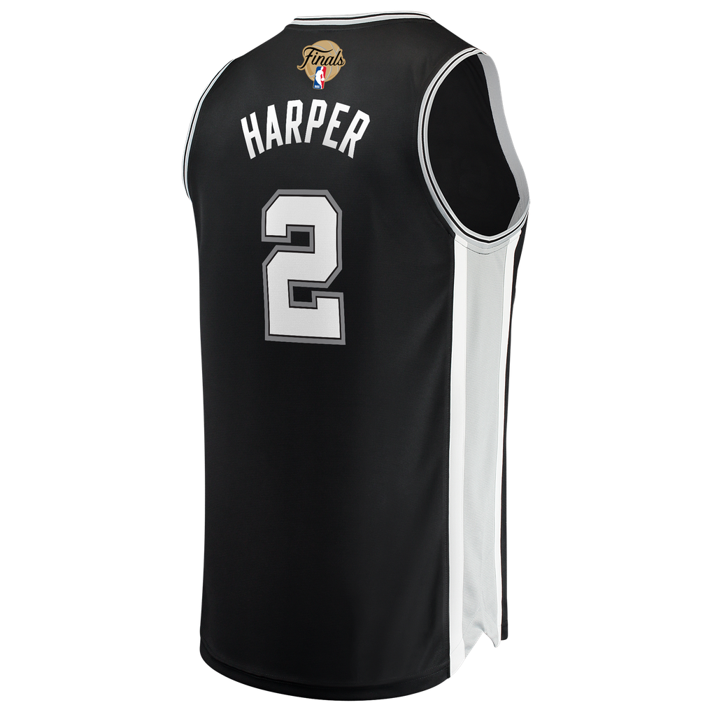 Men's Fanatics Dylan Harper Black San Antonio Spurs 2026 NBA Finals ...