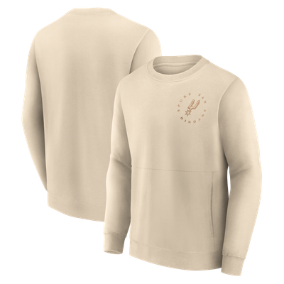  San Antonio Spurs Fanatics Crossover Fleece Crewneck Sweatshirt - Natural